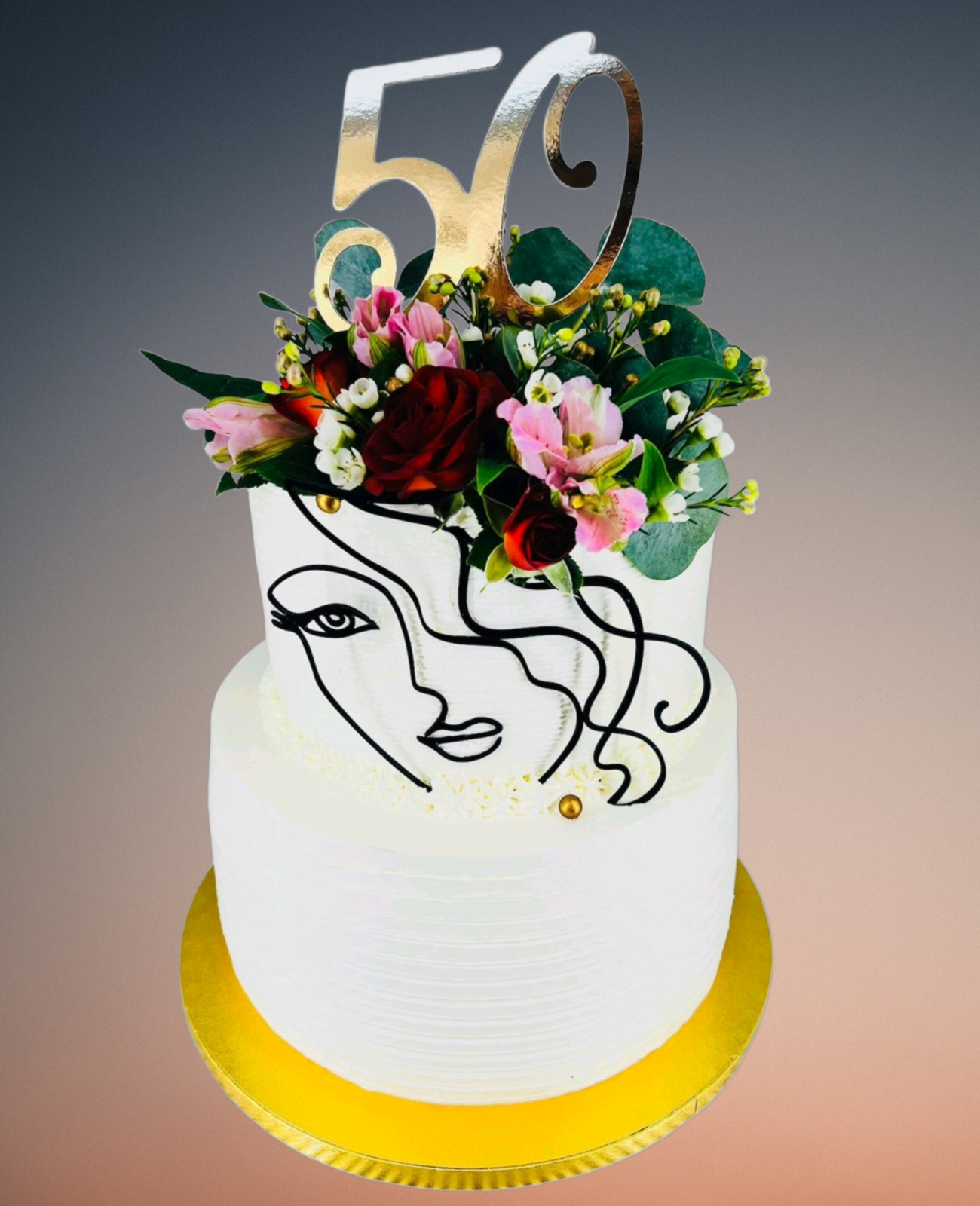 Elegantná narodeninová torta k 50-ke Elegantná narodeninová torta k 50-ke