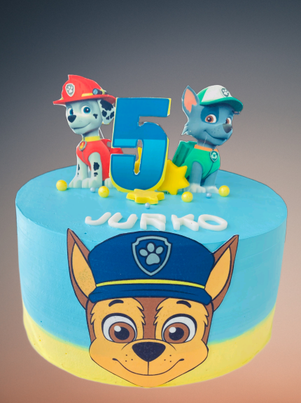 Paw Patrol torta s menom Presov– Jurko oslavuje 5 rokov!