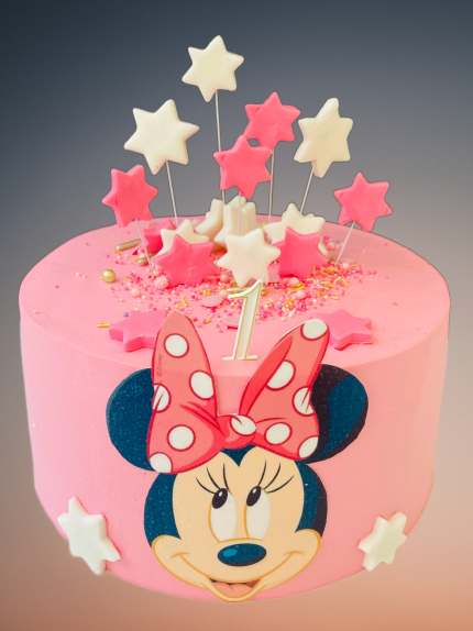 Minnie Mouse torta – Hviezdna oslava 1. narodenín Presov