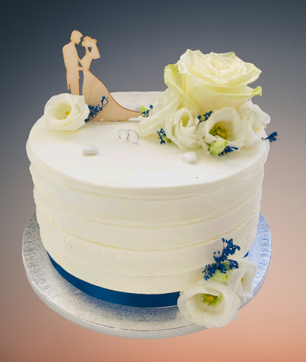 💙 Svadobná torta s noblesným detailom Prešov