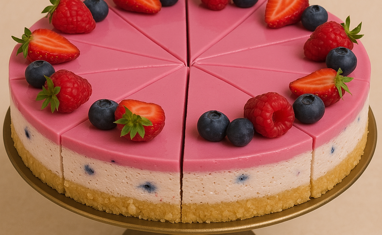 Cheesecake s lesným ovocím
