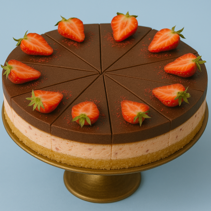Jahodovo-čokoládový cheesecake